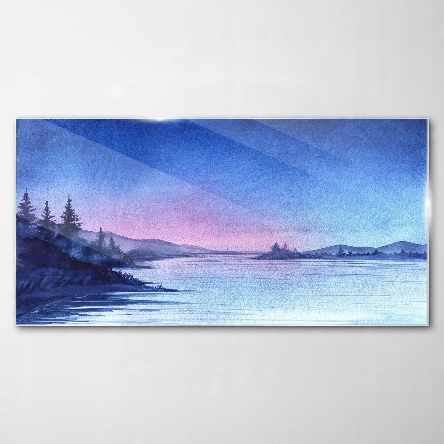 

Hartowany Obraz Szklany Woda Art Drzewa 120x60