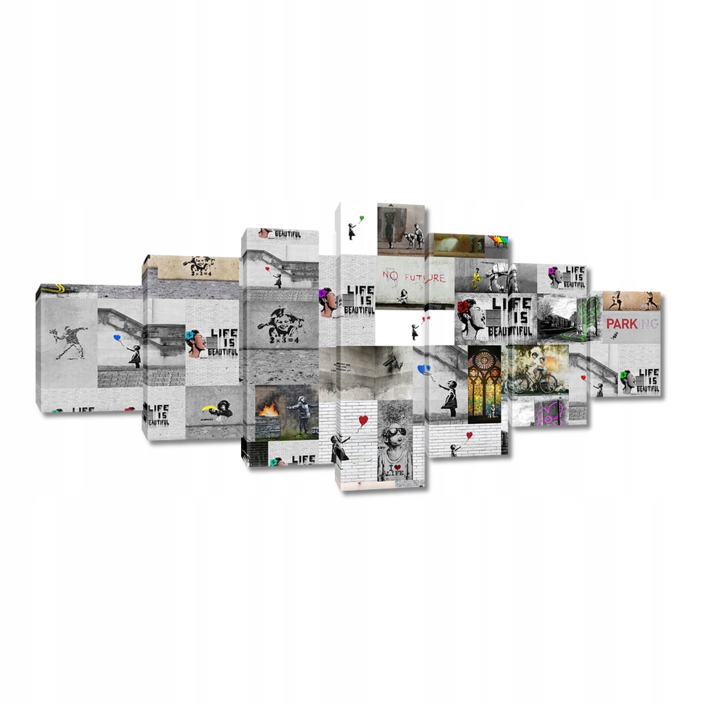 Obraz 210x100 Mix Banksy