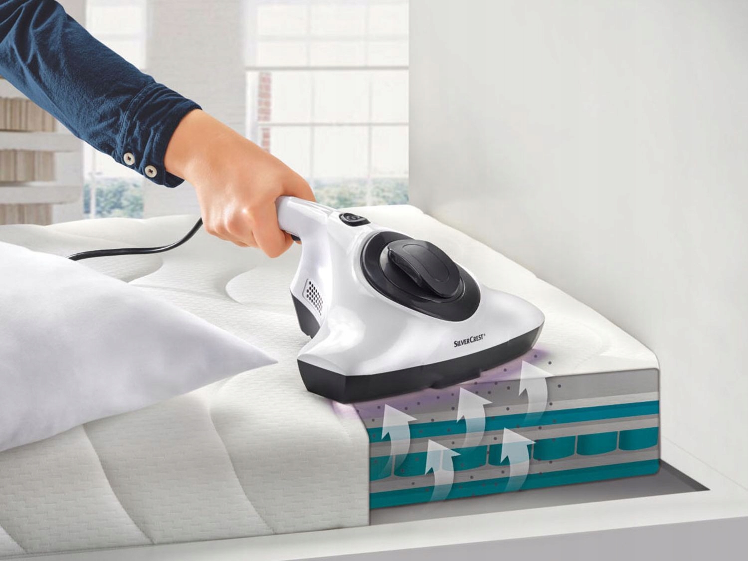 ODKURZACZ DO USUWANIA ROZTOCZY ANTYBAKTERYJNY UV Zasilanie sieciowe