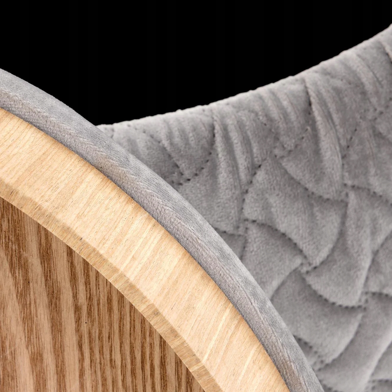 Okrągła Szara Pufa ze Schowkiem Stolik Kawowy BONO Kolor korpusu Szary