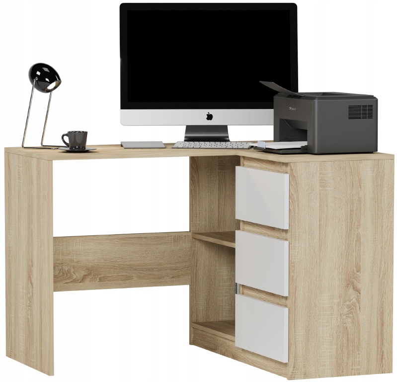 MEBLE BIURKO NAROŻNE KOMPUTER PRAWE Sonom MIX N-4P