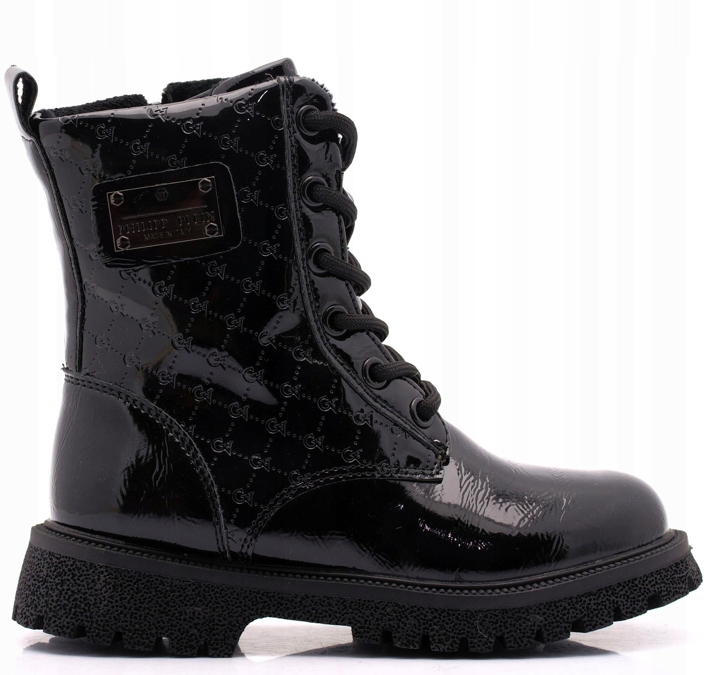 Buty Zimowe Dziewczynka Lakierowane OCIEPLANE Śniegowce Trapery Czarne r27 Marka Inna marka