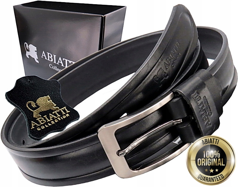 Exkluzivní Pánský Pásek Pásek Ke Kalhotám Abiatti, Silná Řezaná Kůže, Pevný