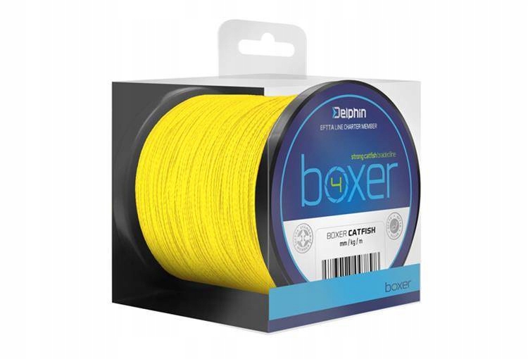 Mocna Plecionka Na Suma, Sumowa Boxer 4 fluo żółta 0,40mm, 30,1kg 150m