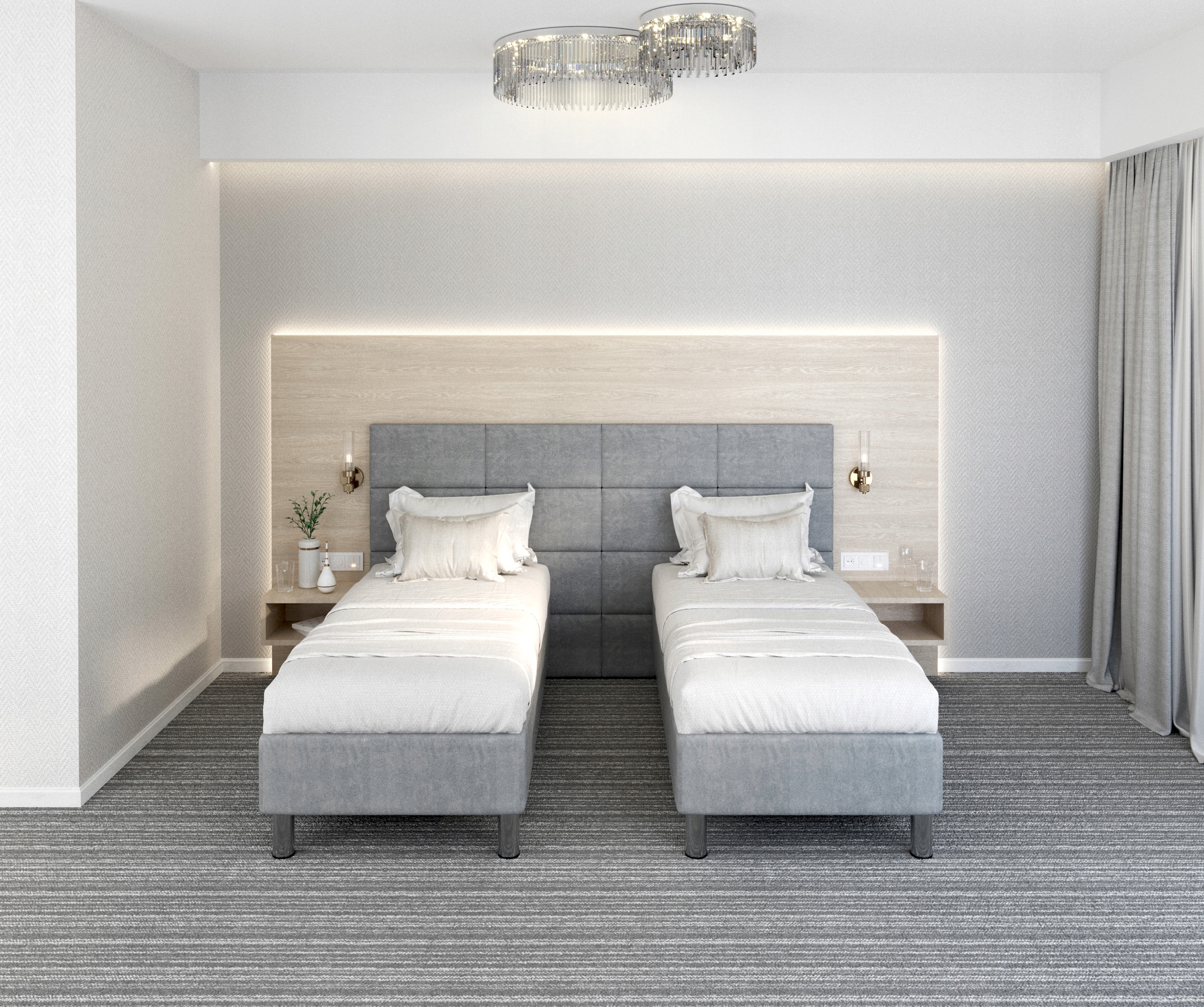 Čalouněná hotelová postel 90x200 Harmony Fdm