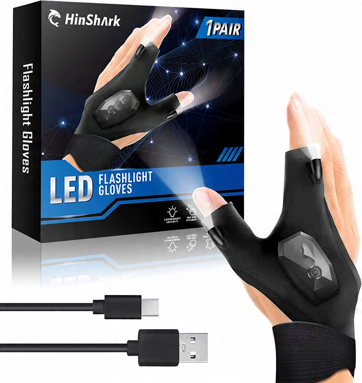 

Led Rękawiczki Z Światłem Latarka Dla Sport Nocny