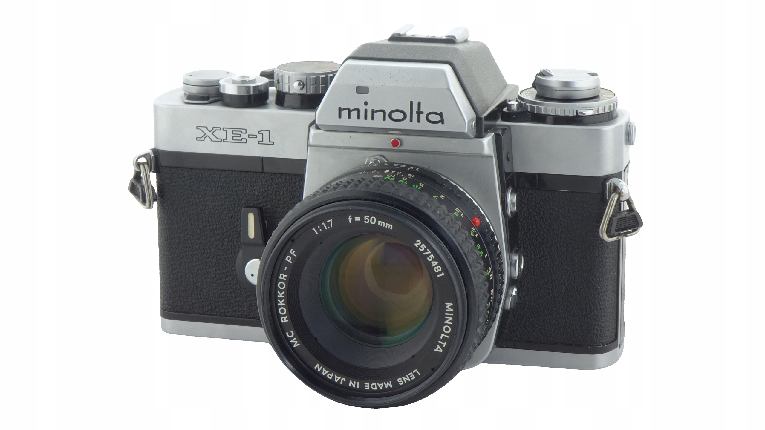 MINOLTA XE-1 z MINOLTA MC ROKKOR-PF 50/1.7 Marka Minolta