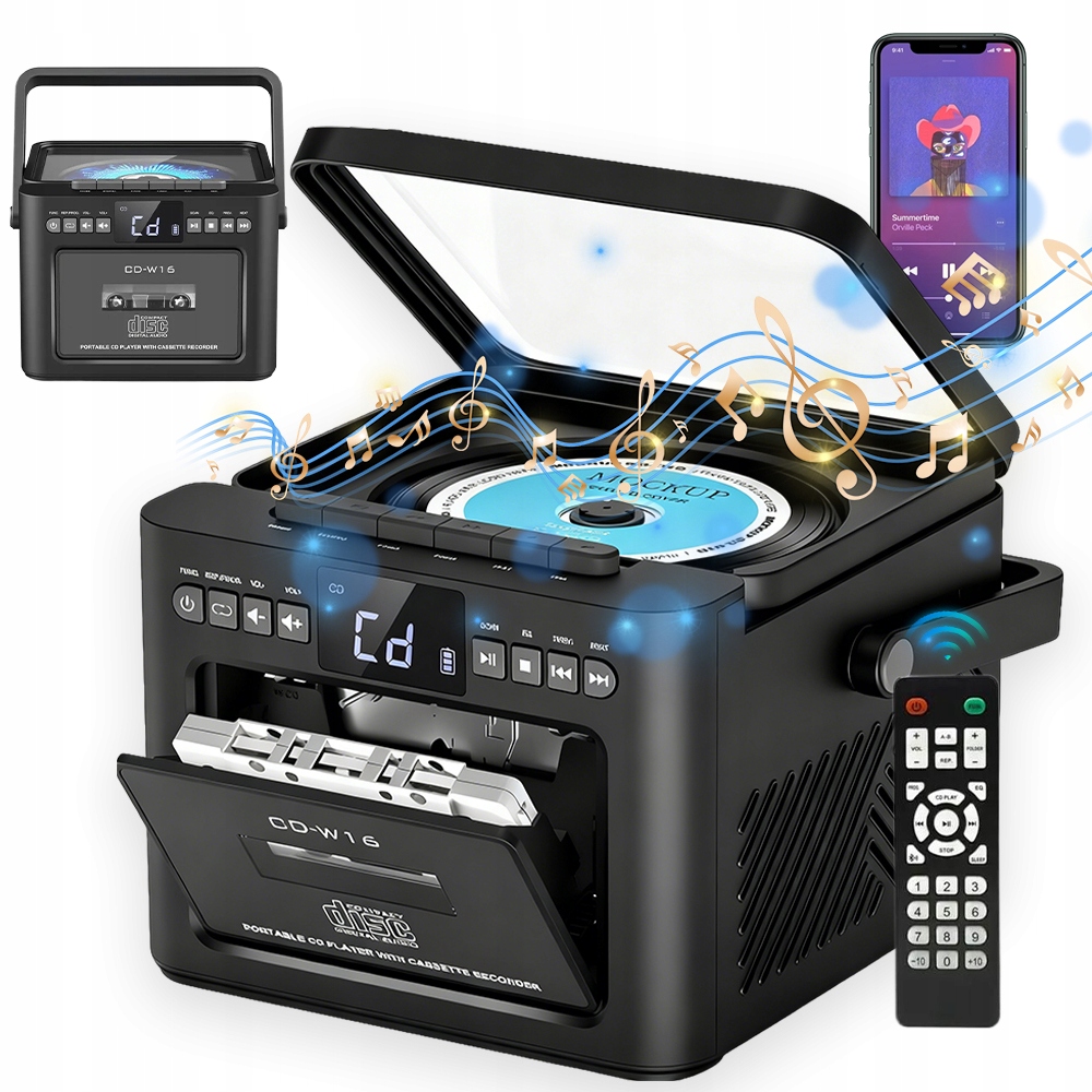 Bluetooth Reproduktor BT5.1 CD Usb Sd Fm Led Přenosný Zahradní Přehrávač Párty