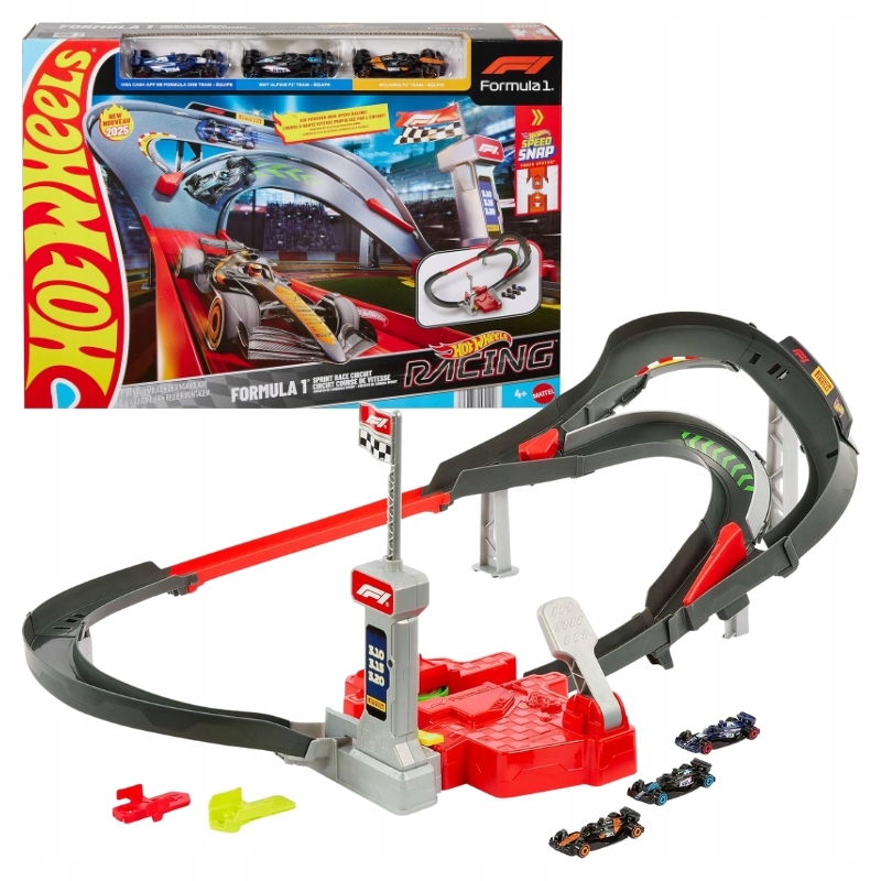 HOT WHEELS RACING FORMUŁA 1 SPRINT ZESTAW TOR WYŚCIGOWY + 3