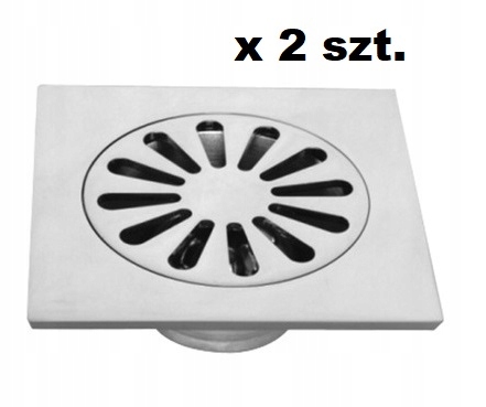 

2x Kratki ściekowe odpływowe 100x100 mm metalowe