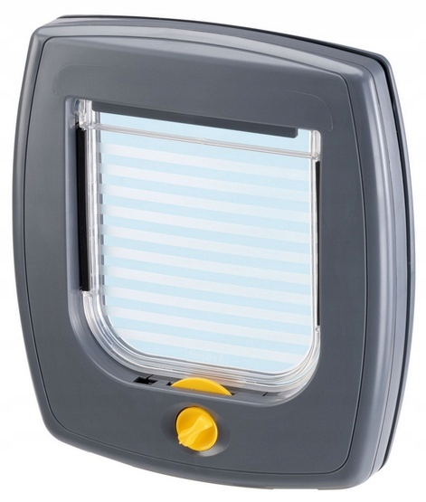 Levně Dvířka Pro Psa A Kočku, Průchod S Klapkou, Šedá