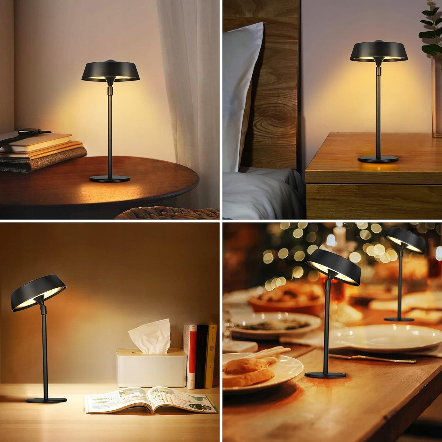 LAMPKA BIURKOWA LED STOŁOWA PRZEŁĄCZNIK DOTYKOWY 5200mAh IP54 Zasilanie akumulatorowe