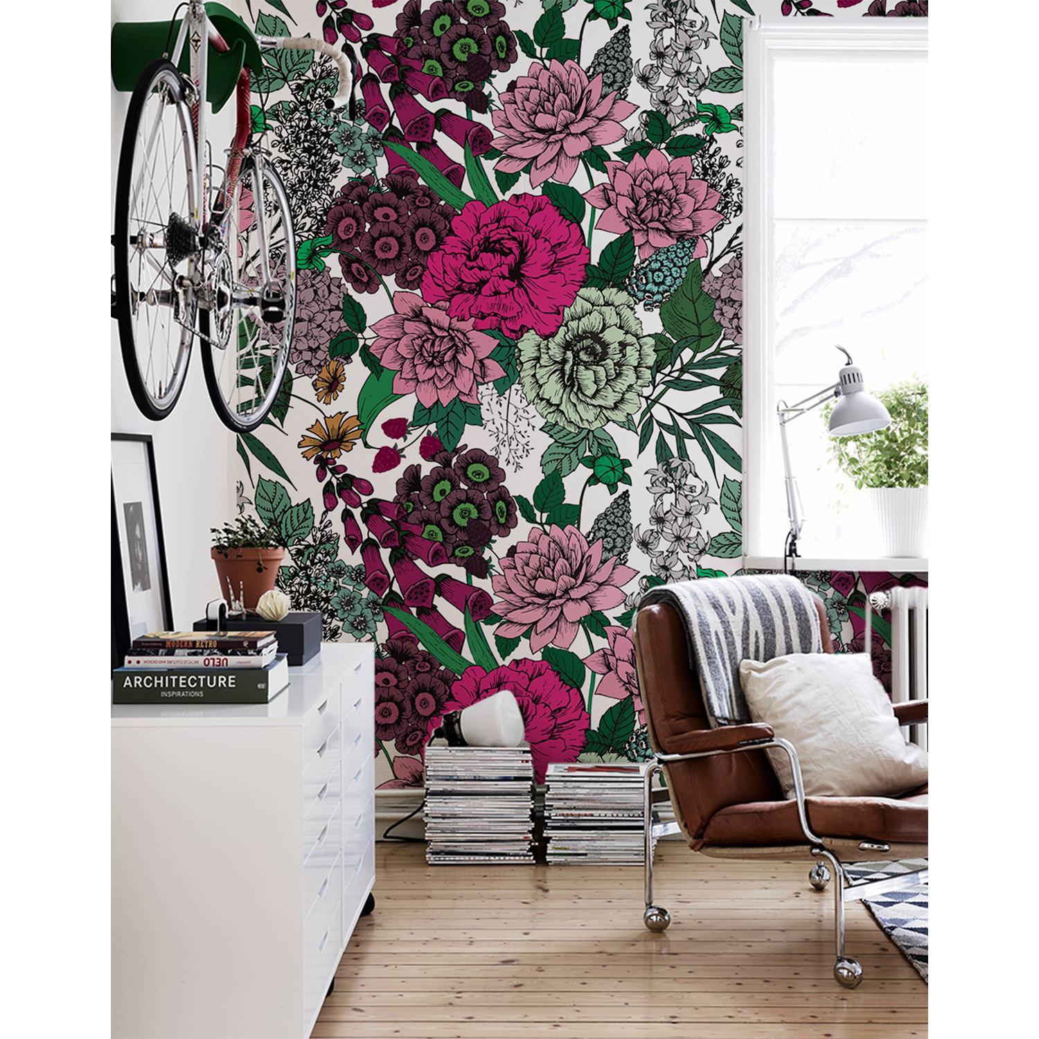 

Tapeta flizelinowa Kwiecisty styl vintage 254x184