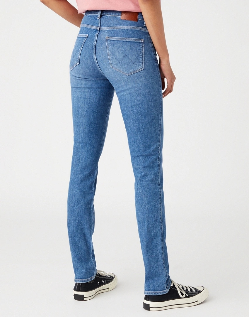 Dámské slim džínové kalhoty Wrangler Slim Way Out West W26LXR44T 27/32