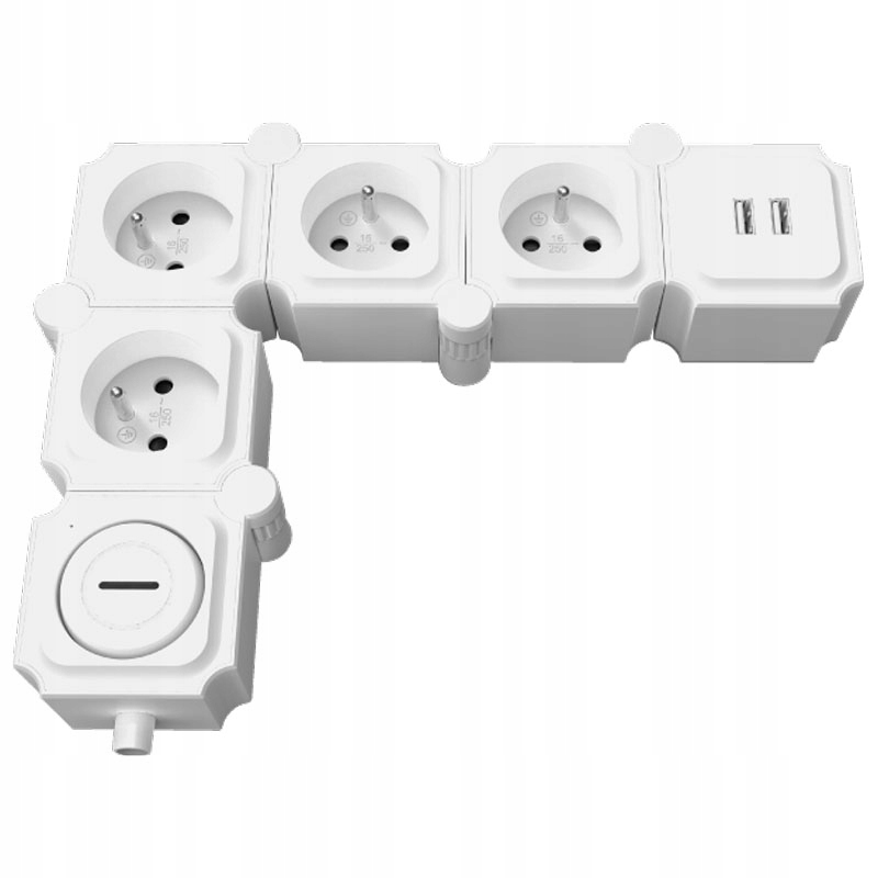 Przedłużacz FLEX 4 gniazda + 2 x USB, biały Kod producenta dp_dp_FRL0615U