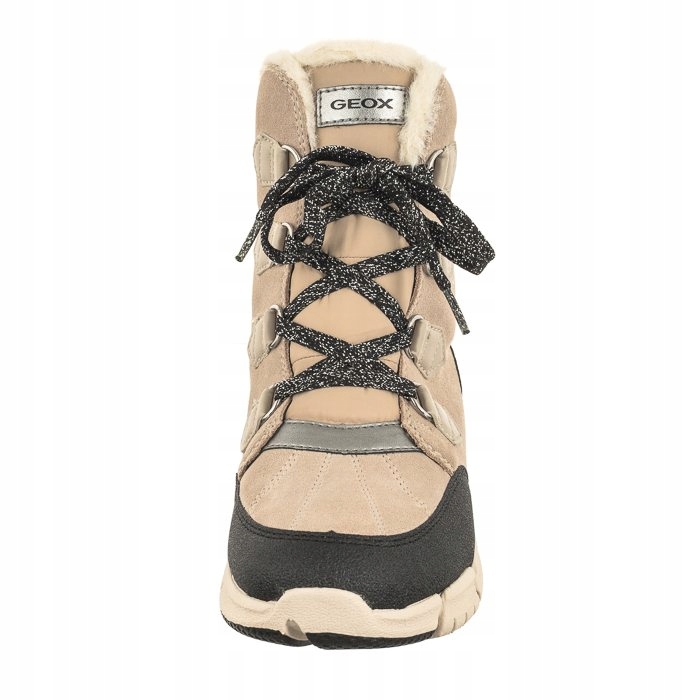 Buty Zimowe Śniegowce Geox J Flexyper G. Beżowe Wzór dominujący bez wzoru
