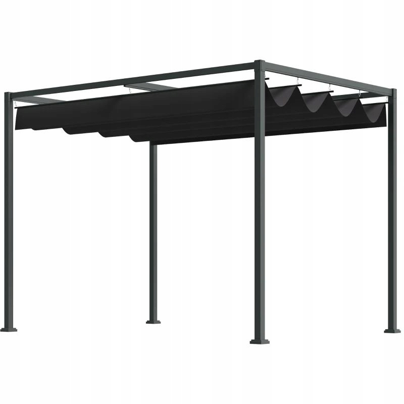 Pergola z Przesuwanym Dachem – Idealna na Taras i Ogród, 298Dł x 213S