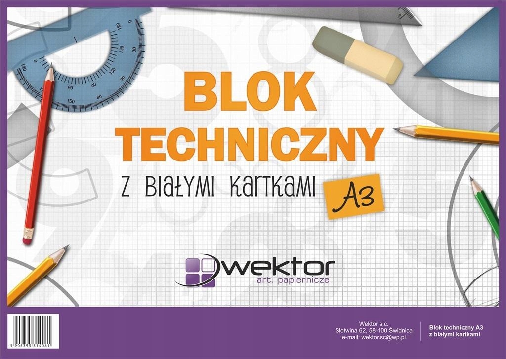 RYSUNKOWY BLOK DLA DZIECI A3 10K Biały 10 Szt Dziecko Zadowolone Blok Mega