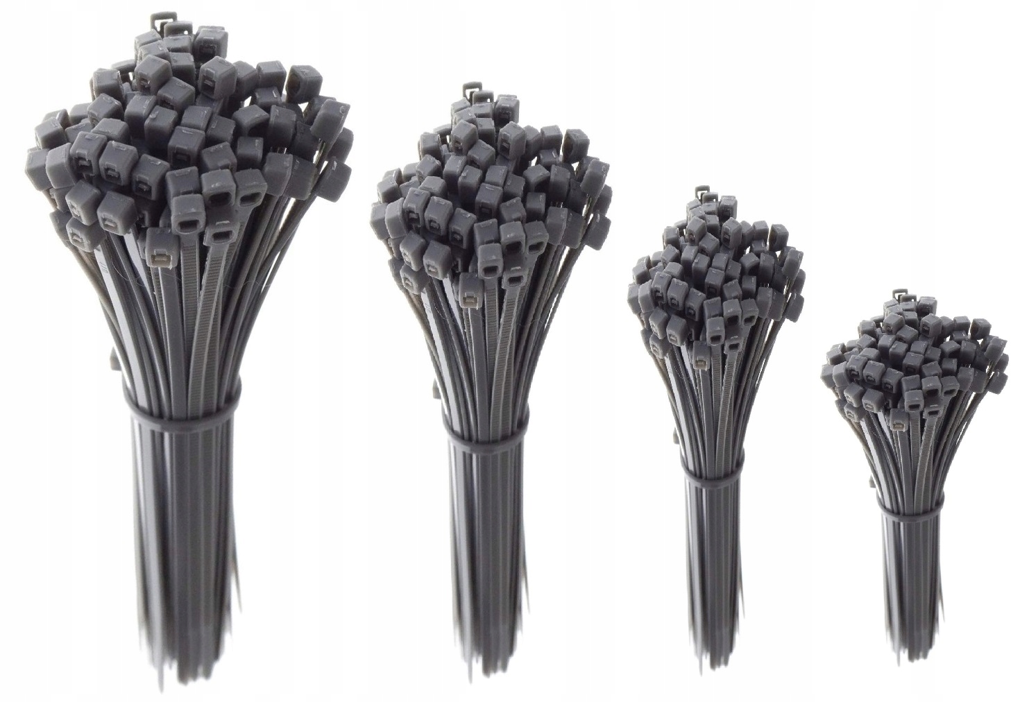 SZARE KABLOWE OPASKI ZACISKOWE TRYTYTKI TRYTKI TRYTKA 7,6X400 100SZT. Materiał nylon