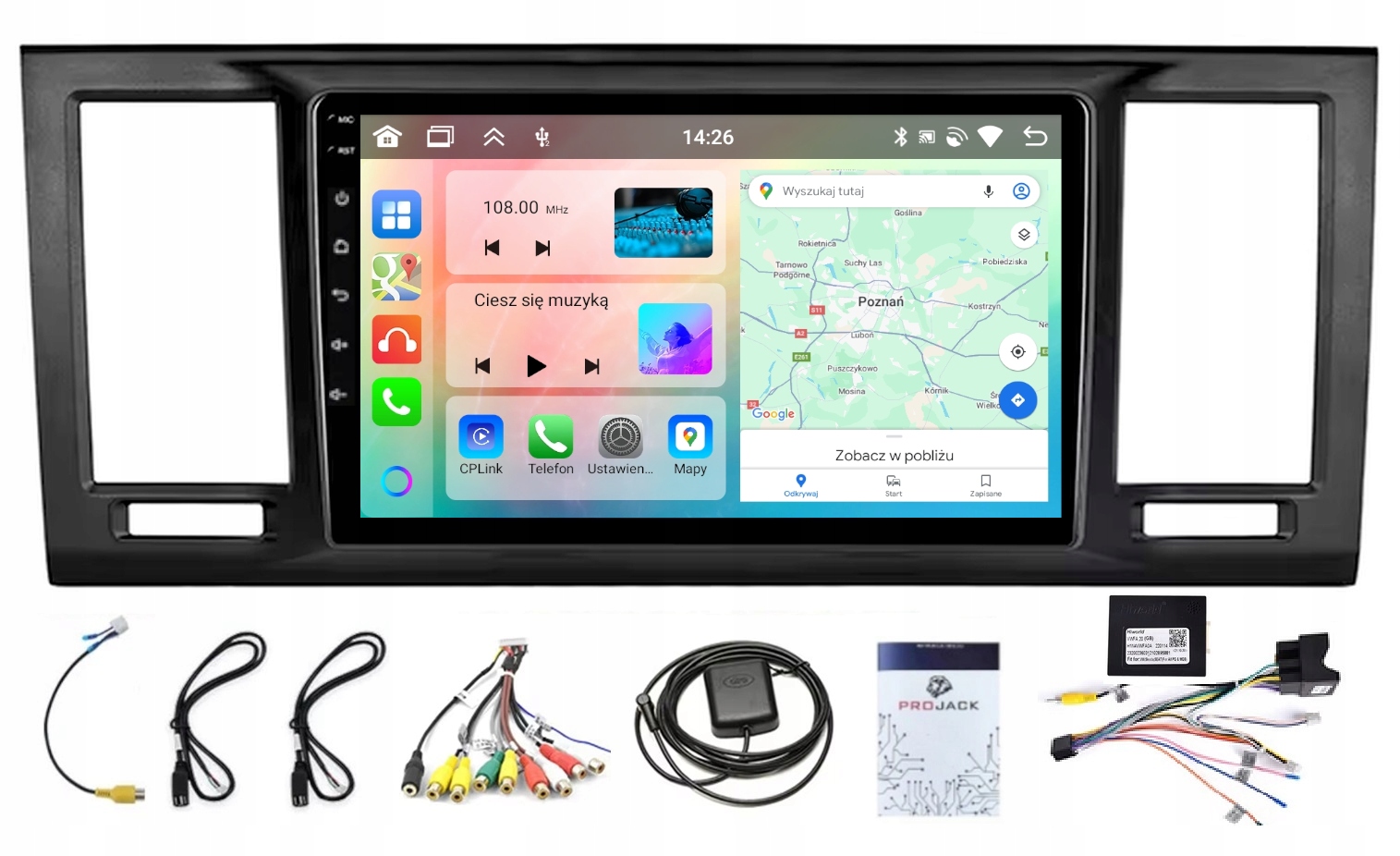 Rádio Navigácia Carplay Vw Transporter Multivan T6 Wifi Android 4GB 64GB