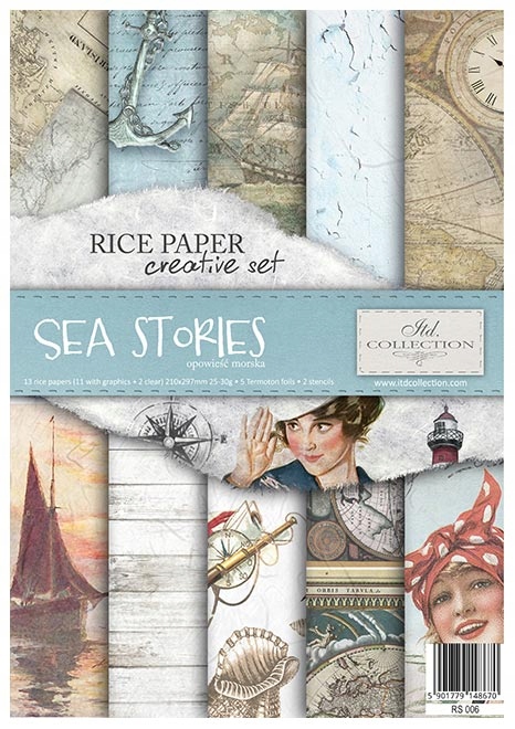 Rýžový papír kreativní sada RS006 Mořský