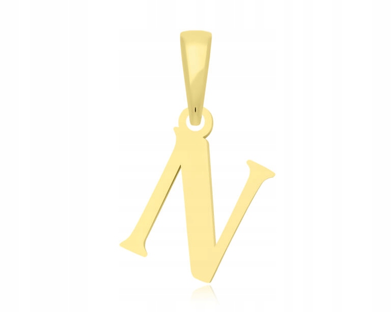 Zlaté písmenko N 585 Dámský hladký přívěsek na Řetízek