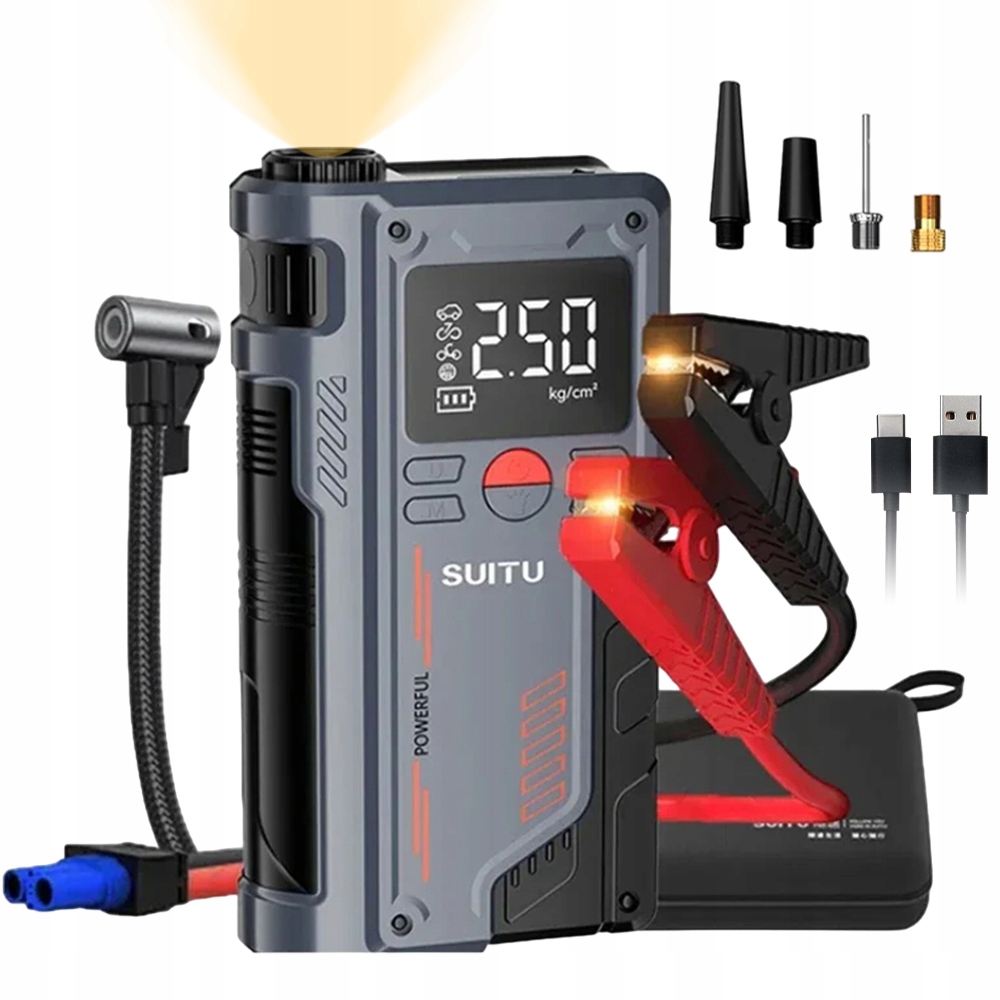 Powerbank Booster Jump Starter Štartovacie Zariadenie 12V Kompresor 20000 mAh