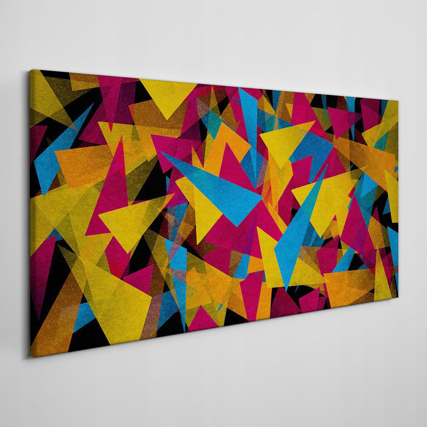 

Płótno obraz na ścianę Kolorowe trójkąty 100x50 cm
