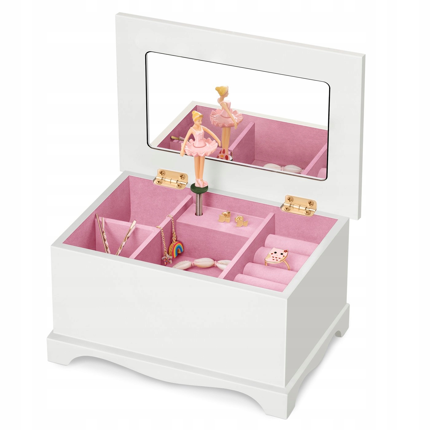 Szkatułka na Biżuterię Prezent na Urodziny dla Dziewczynki Pozytywka Nadruk Stan opakowania oryginalne