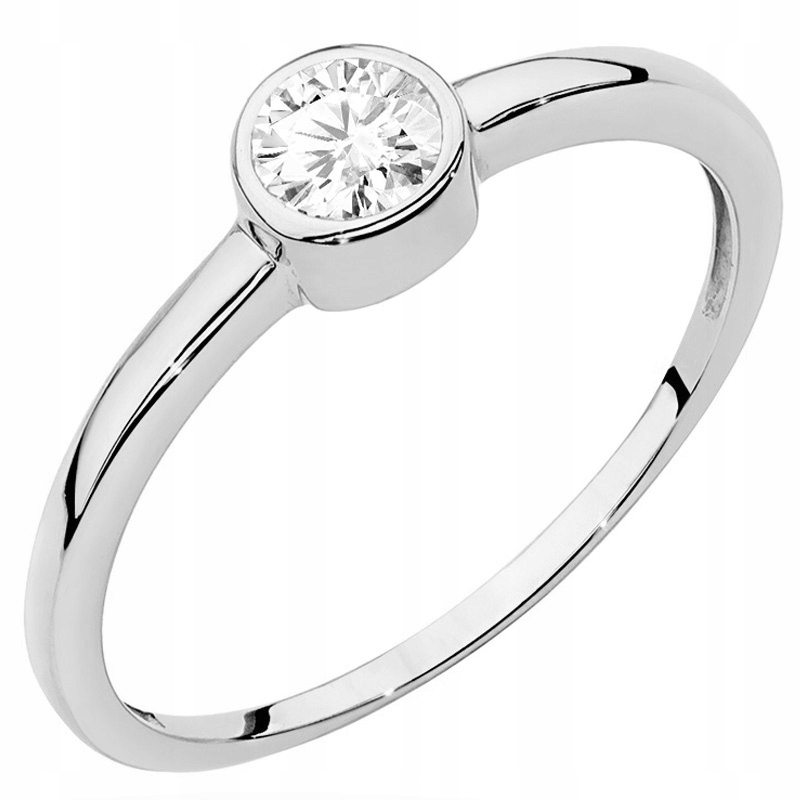 Zlatý Prstýnek pr. 585 s Briliantem 0,30 ct 14k