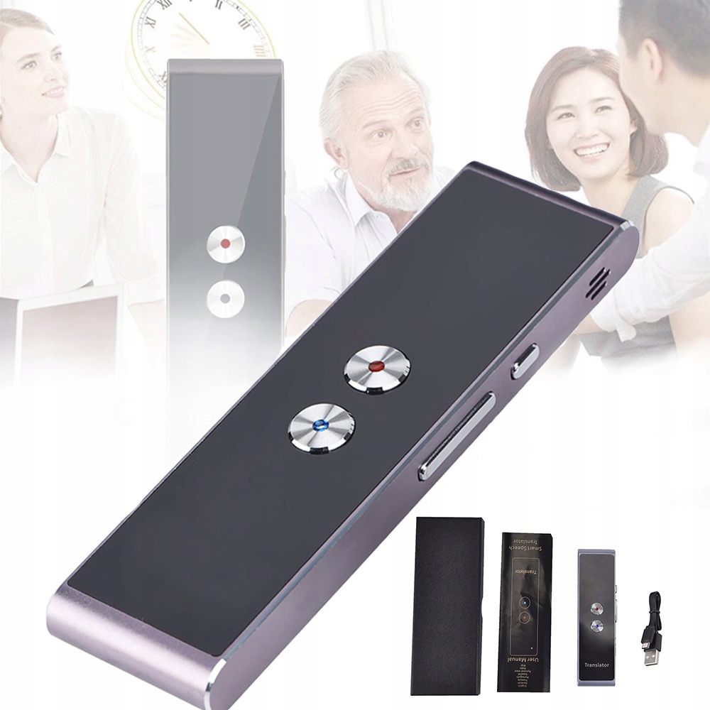 Tłumacz Głosowy Natychmiastowy Przenośny Translator 33 Jezyków