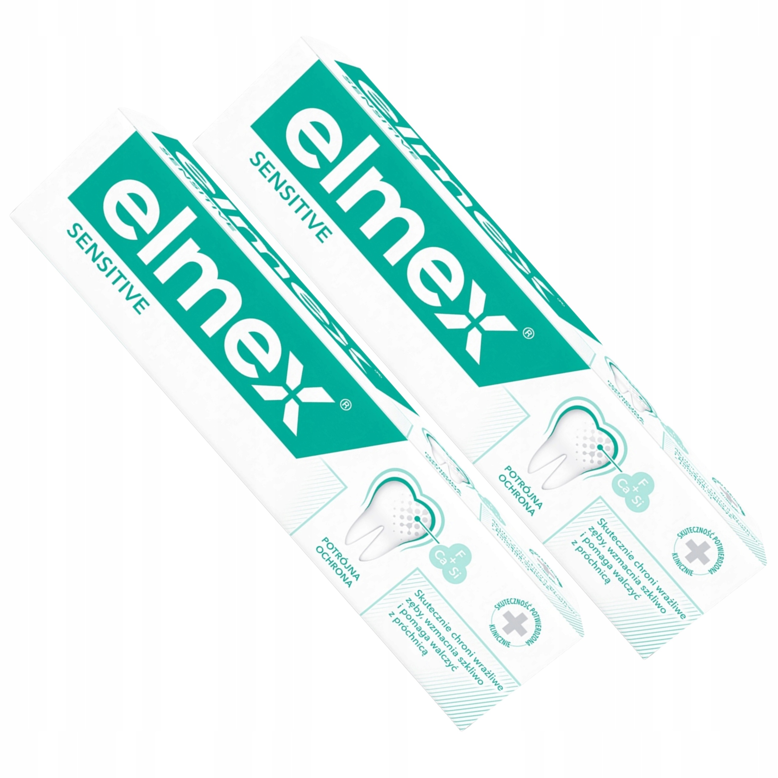 2x Elmex Pasta Do Zębów Dla Wrażliwych Zębów Sensitive Miętowy Smak 75 ml