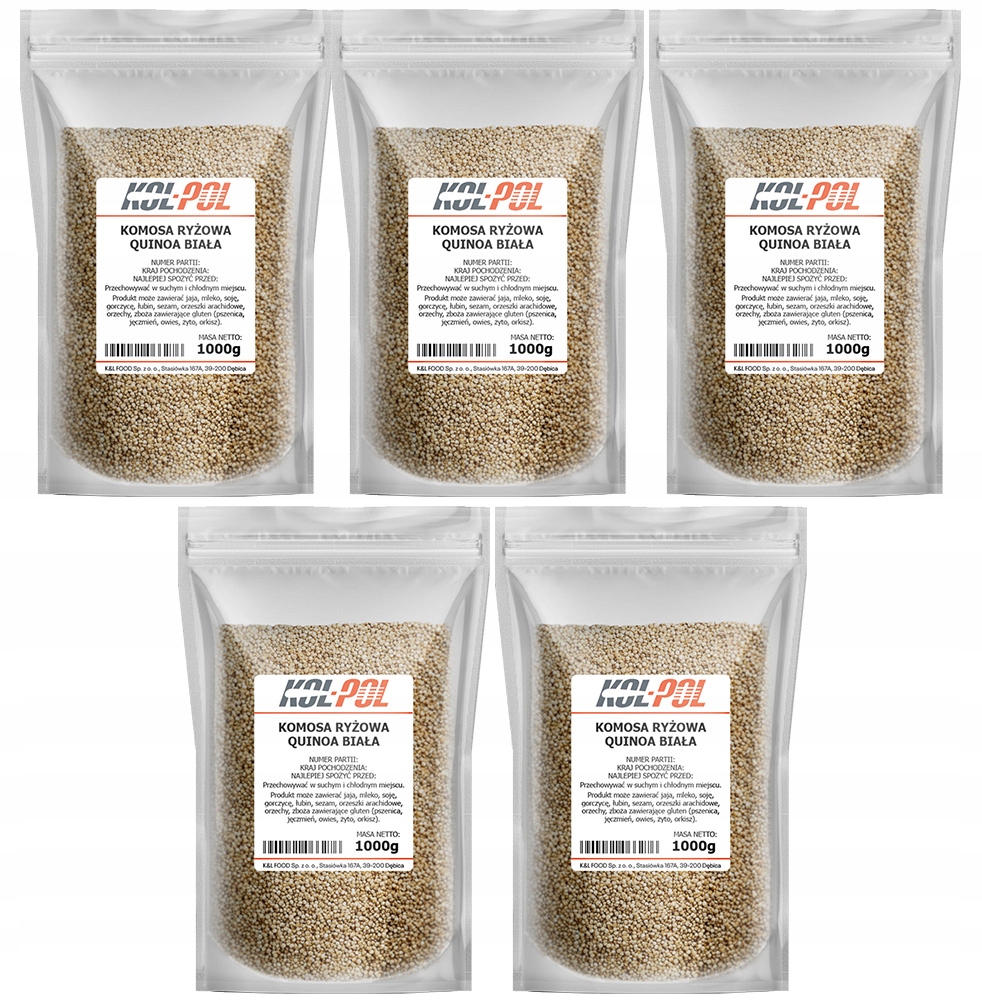 Rýžová Komosa Quinoa 5kg Bílá přírodní, bohatá na bílkoviny, kvalita Kol-Pol