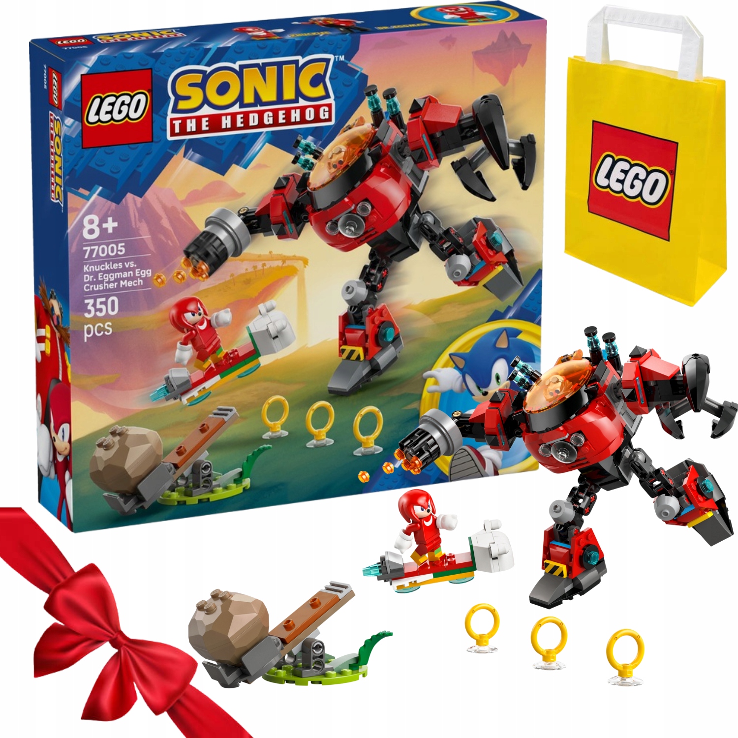 Zestaw Lego Sonic 77005 Knuckles Kontra Dr. Eggman W Mechu Egg Crusher