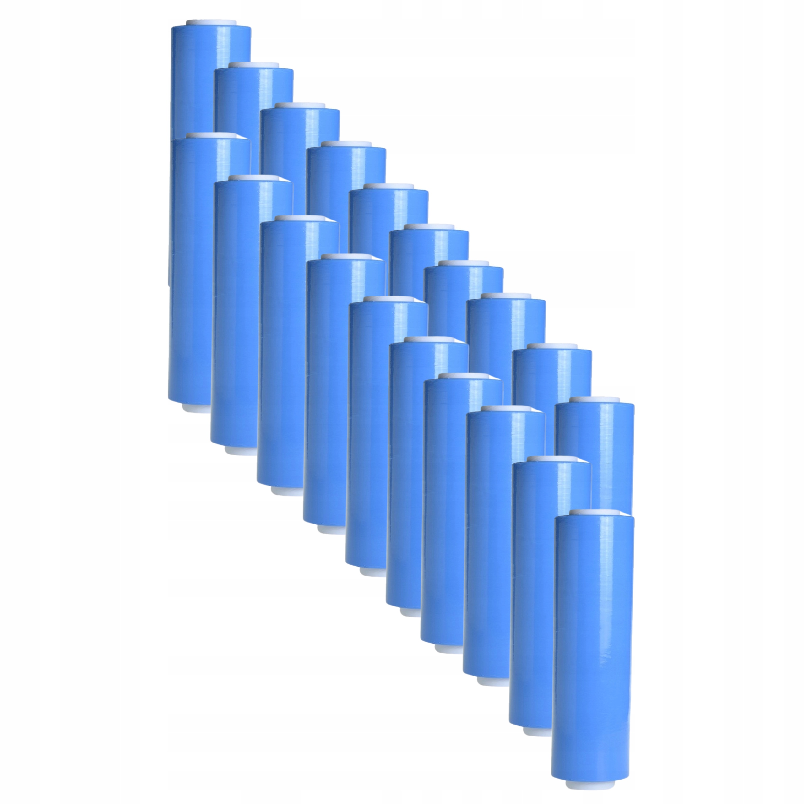 20x FOLIA STRETCH 1,5 kg 250mm TUBA 0,15 kg PÓŁRAP niebieska