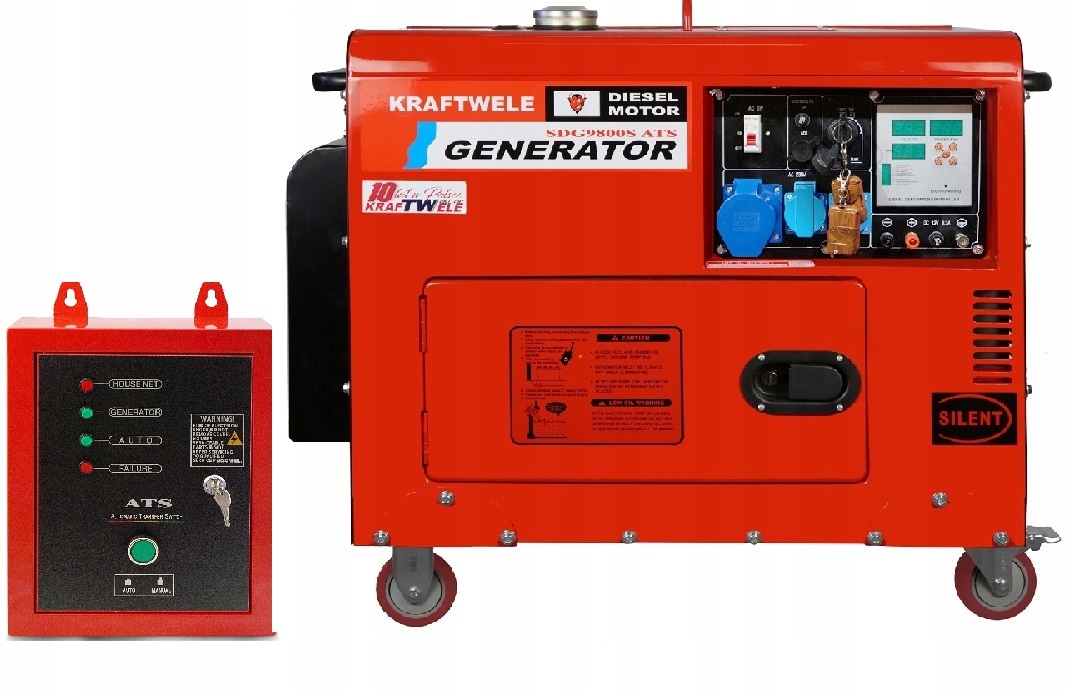 Generator agregat prądotwórczy 9,8KW 1F230V z Ats