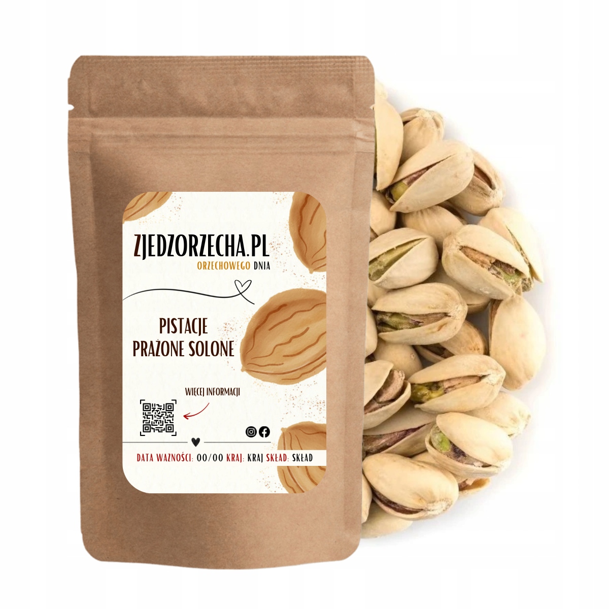 Pistácie pražené solené 70g x 50 Ks Balíčků box Pro Firmy, produkty na akce