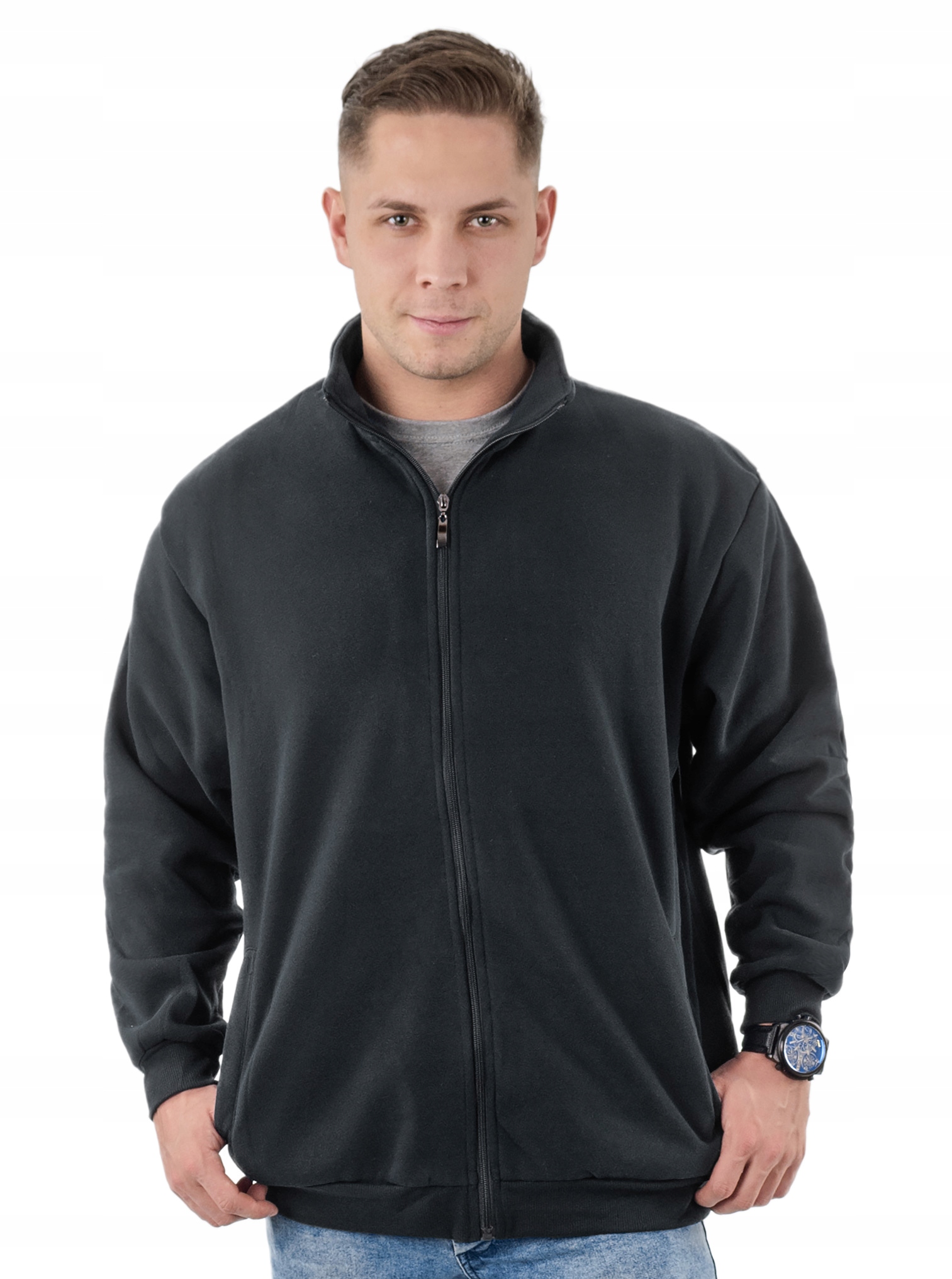 

Duża Bluza Męska Bawełniana Rozsuwana 2316-05 6XL