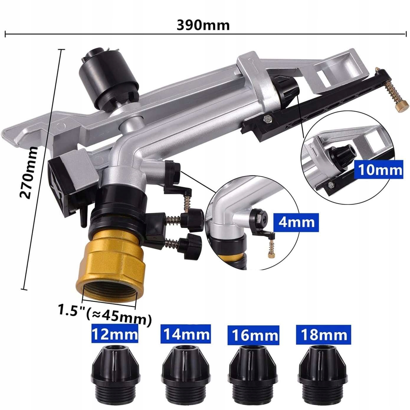 Zraszacz do polewania polowy (młoteczkowy) sektorowy R-29 m S-35 1,5" Stan opakowania oryginalne