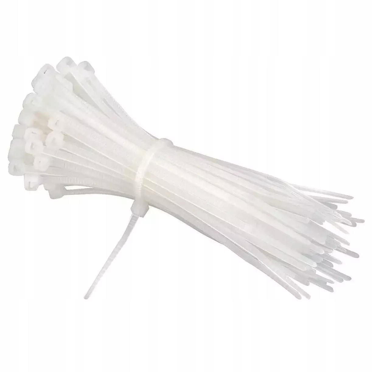 Opaska kablowa 4,8x200 mm zaciskowa biała 100szt