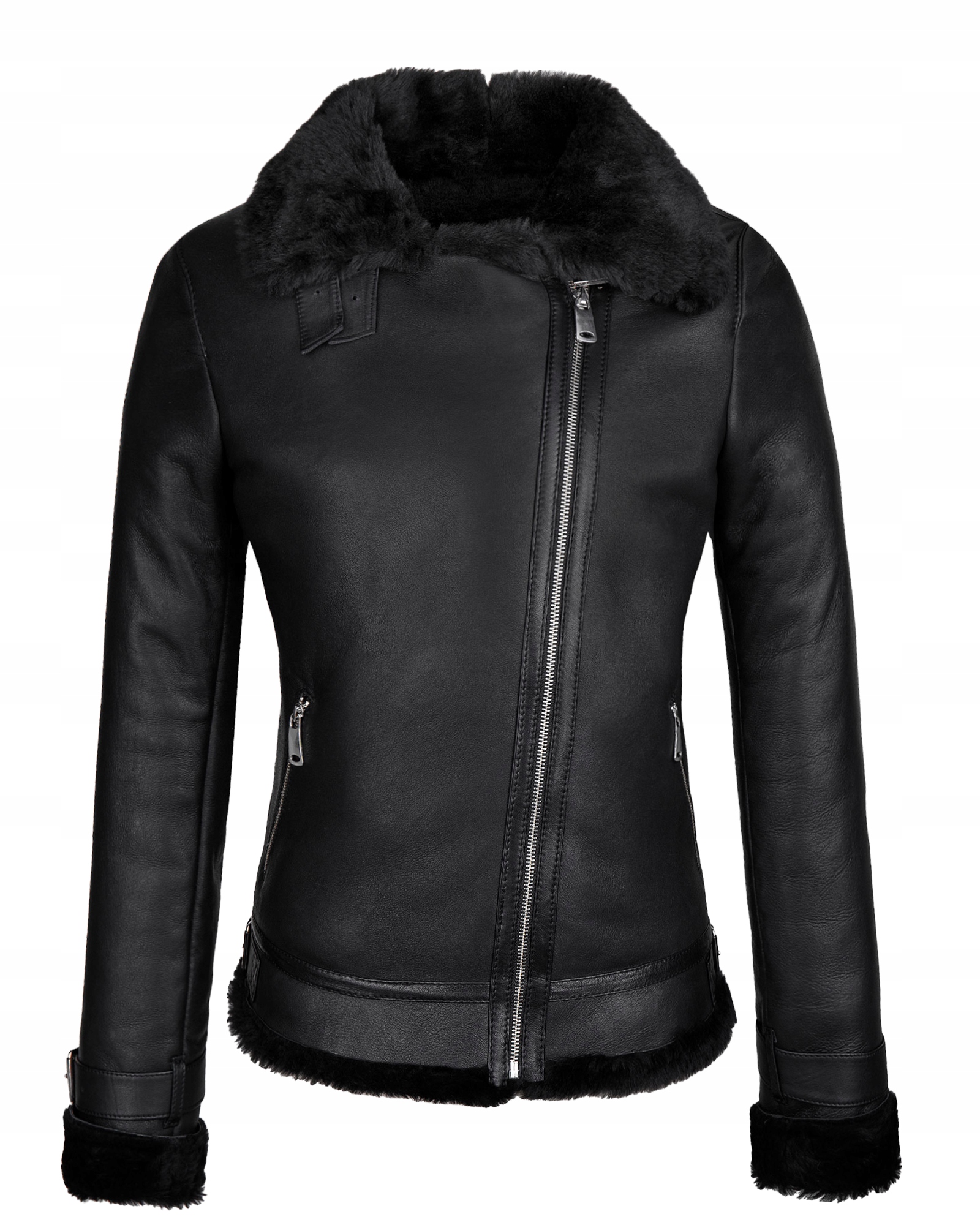 Dámský Kožený Kožich Pilotka Ramoneska L/40