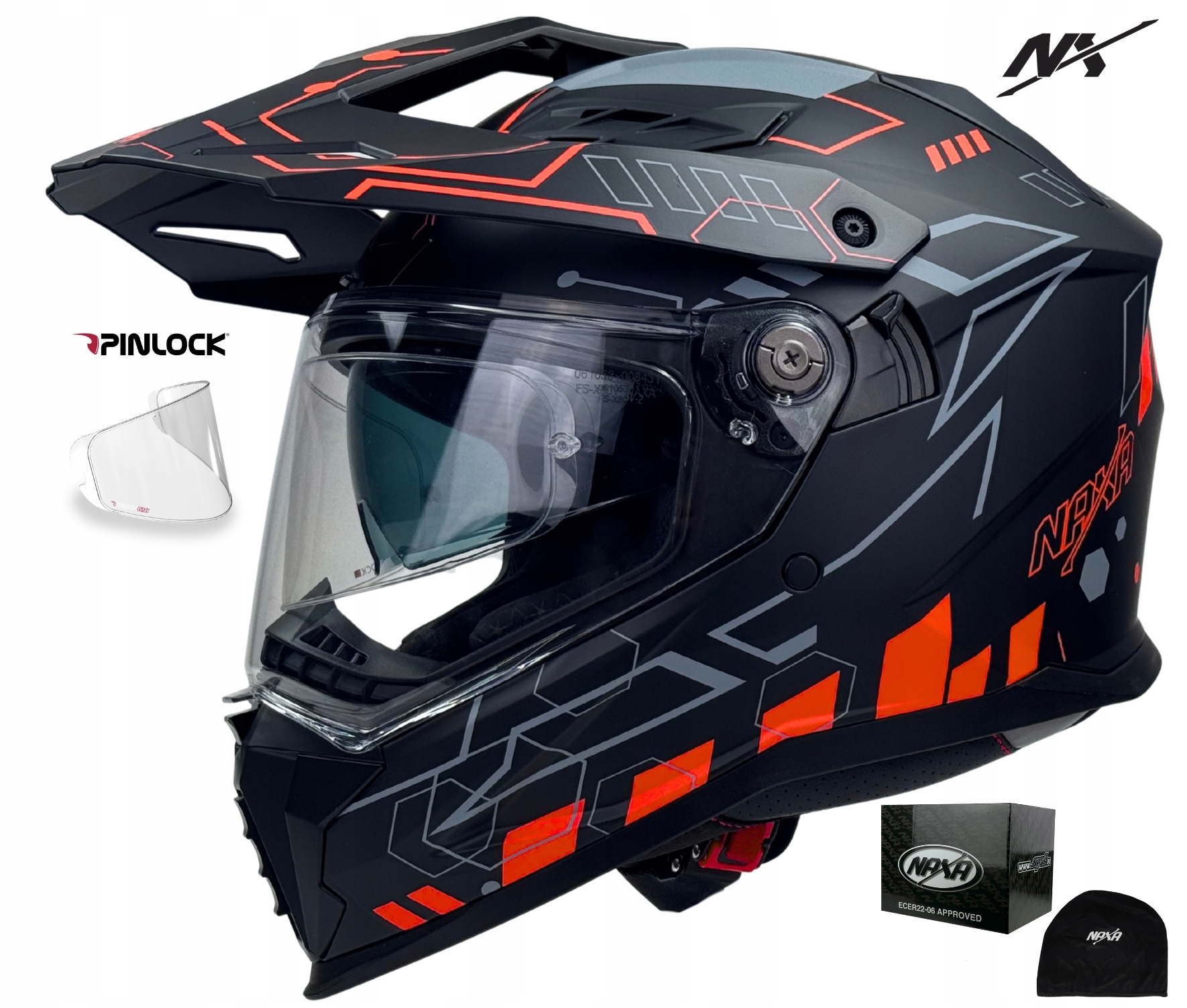 Kask Motocyklowy CO4r.M|INTERKOM Ready|blenda +pinlock Anty Para W Zestawie