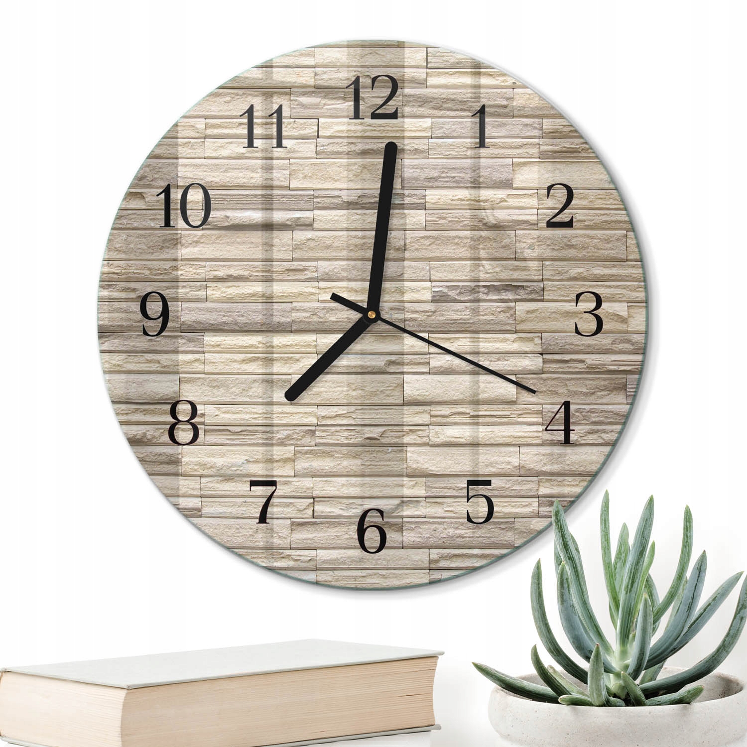 Luxusní Kulatý nástěnný hodinový stroj o průměru 30 cm s tekoucím mechanismem
