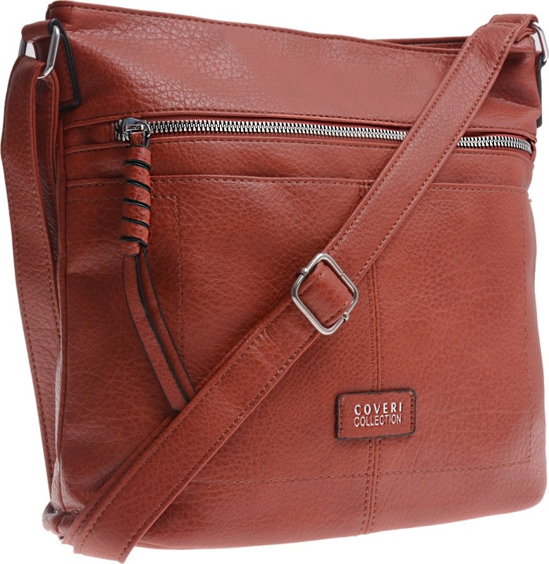 Torebka Damska Średniej Wielkości Listonoszka czerwony