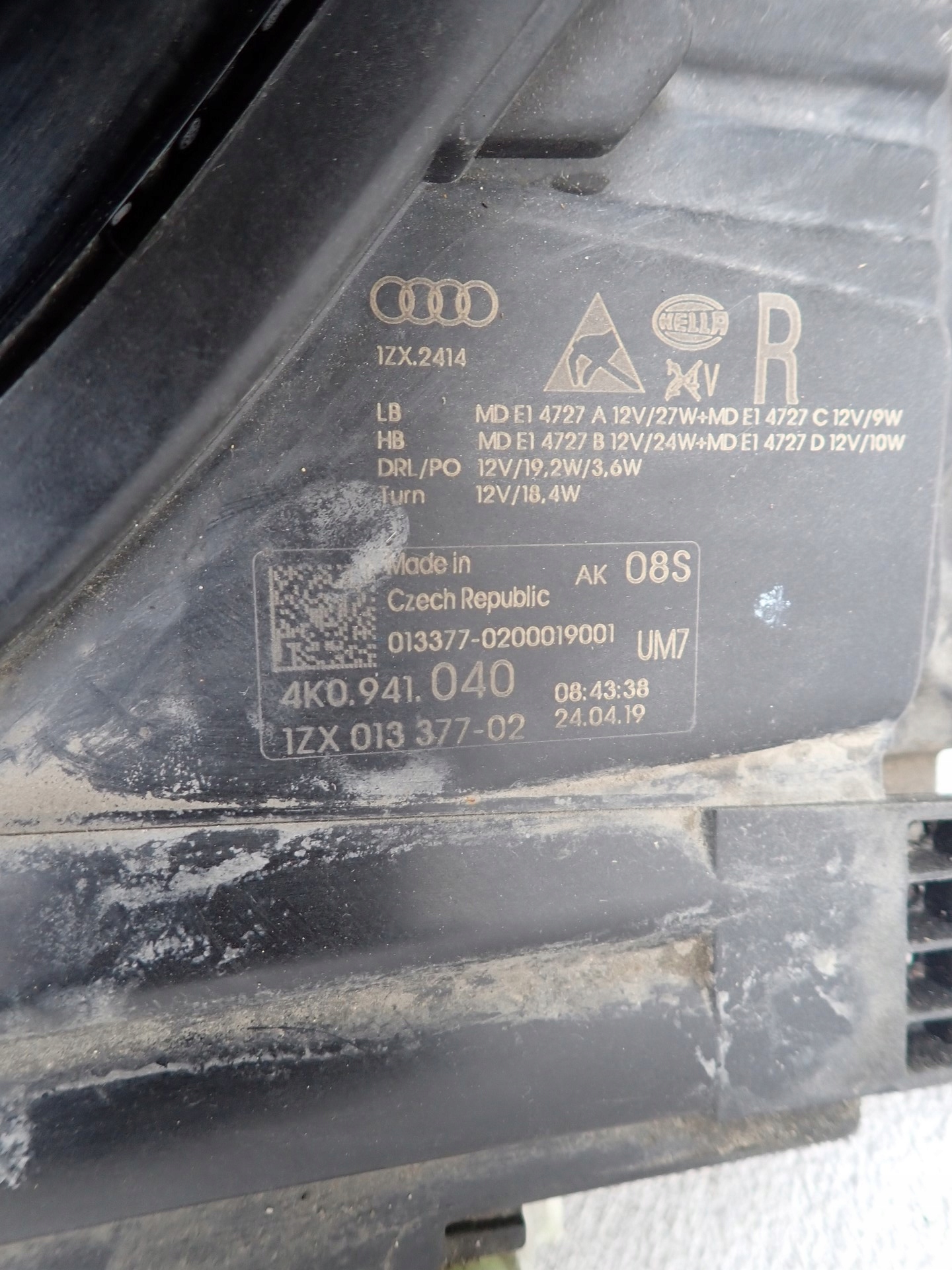 light right REFLEKTOR right FULL LED MATRIX AUDI A6 C8 2018- 4K0941040