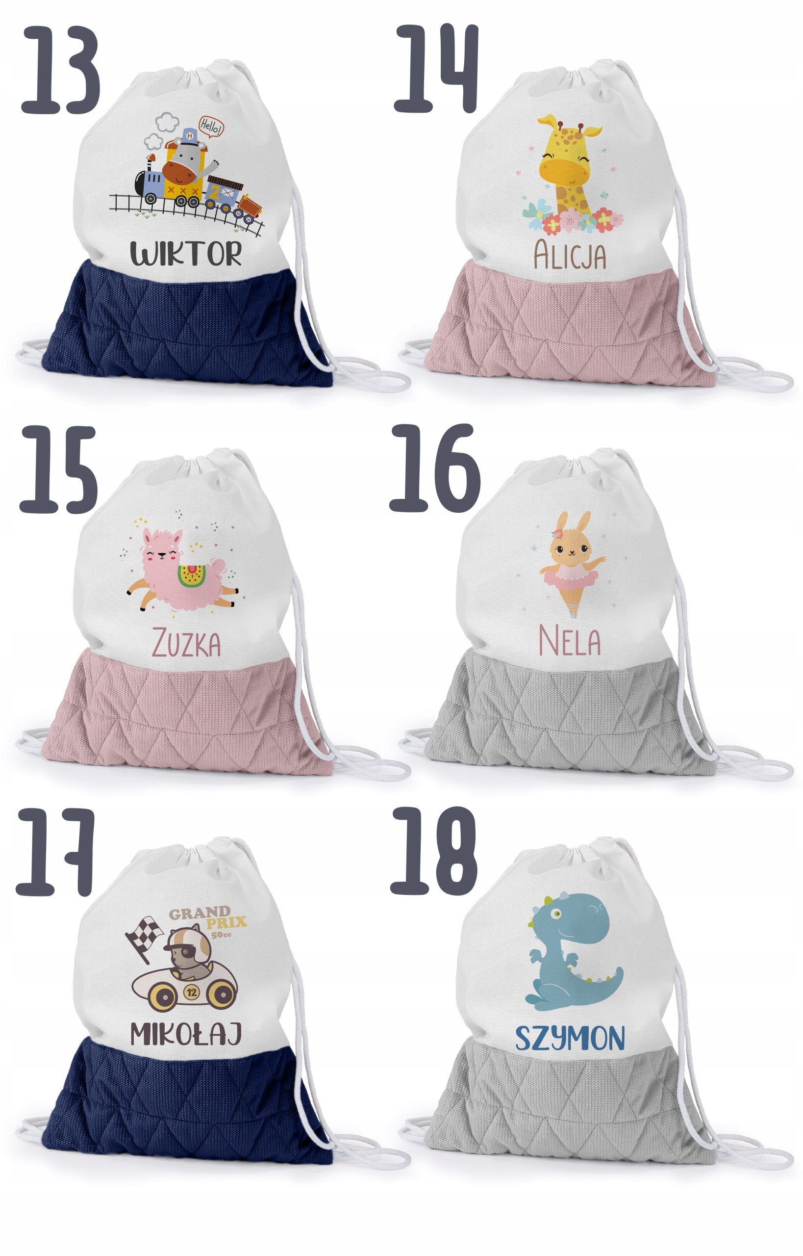 WOREK Z PĘTELKĄ DO PRZEDSZKOLA ŻŁOBKA DLA DZIEWCZYNKI CHŁOPCA NA PREZENT Marka inna