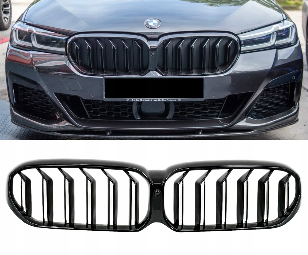 Predná Mriežka Nárazníka predný nárazník atrapa Čierny lesk Ala M5 pre Bmw G30 G31 Lift LCI 2020-2025+