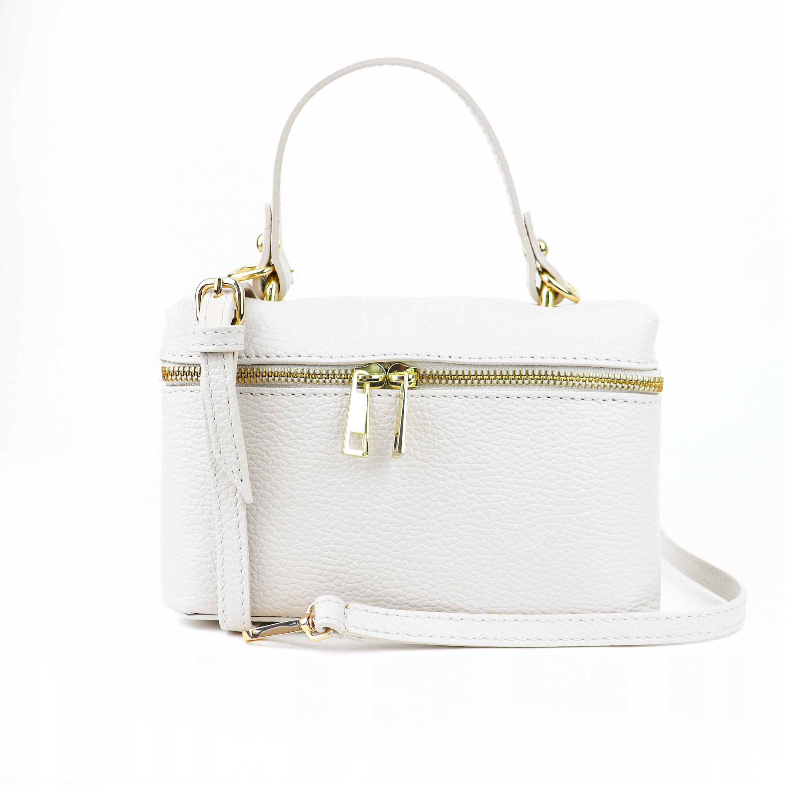 Dámská kabelka z přírodní kůže Kiti-M Bílá