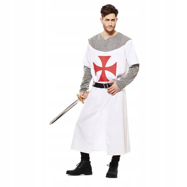 Kostým Templářský Rytíř Bílý Převlek Karneval M/L