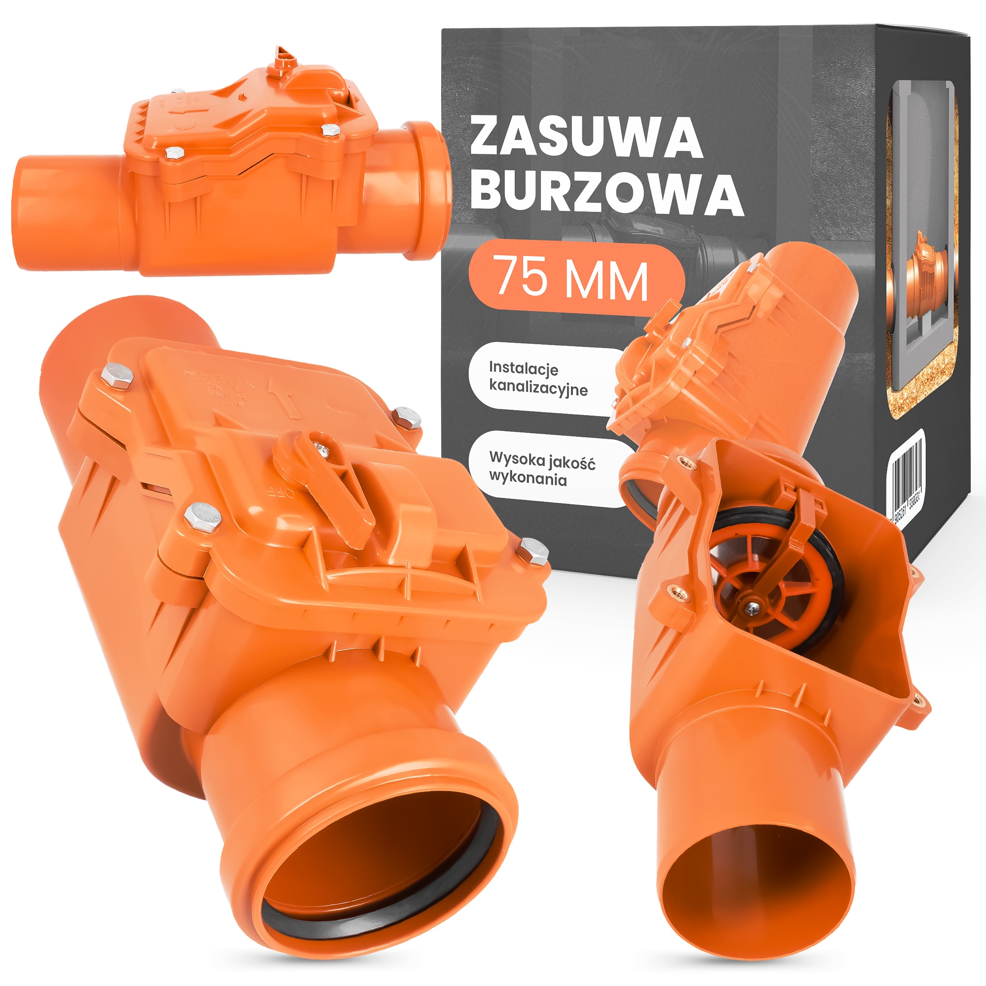 

Zasuwa Burzowa 75 Zawór Zwrotny Klapa Kanalizacji